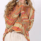 Striped Round Neck Tunic Ribbed Top