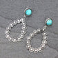 Artificial Turquoise Teardrop Earrings
