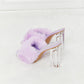 Cape Robbin Fur Strap Slide Heels