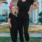 Belted V-Neck Jogger Jumpsuit