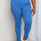 YMI Jeanswear Kate Hyper-Stretch Full Size Mid-Rise Skinny Jeans in Electric Blue