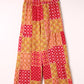 Bohemian Patchwork Drawstring Wide Leg Pants