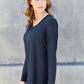 Basic Bae Full Size V-Neck Long Sleeve Top