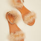 Cape Robbin Drama Queen Feather Trim Sandals