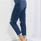 Vervet by Flying Monkey Full Size Distressed Cropped Jeans with Pockets