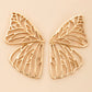Zinc Alloy Butterfly-Shape Earrings