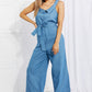 Davi & Dani Denim-Look Jumpsuit