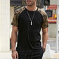 Camouflage Raglan Print Tee