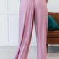 Zenana Easy Breezy Full Size Palazzo Pants in Light Rose