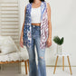 Vocal Mesa Point Printed Sleeveless Cardigan