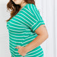 Zenana Springtime Sunshine Full Size Striped T-Shirt Dress