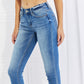 Vervet by Flying Monkey Never Too Late Full Size Raw Hem Cropped Jeans