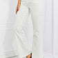 Zenana Clementine Full Size High-Rise Bootcut Jeans in Ivory