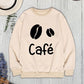 CAFE Round Neck Dropped Shoulder Sweatshirt
