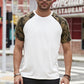 Camouflage Raglan Print Tee