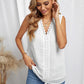 Swiss Dot Lace Detail Plunge Tank