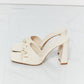 Cape Robbin Chain Detail Slide-On Heels in Off White