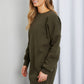 Zenana Full Size High-Low Drop Shoulder Sweatshirt