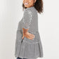 Doe & Rae Full of Love Full Size Striped Tiered Top