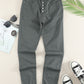 Button Fly Hem Detail Skinny Jeans