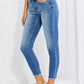 Vervet by Flying Monkey Never Too Late Full Size Raw Hem Cropped Jeans