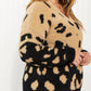 CY Fashion Full Size Leopard V-Neck Fuzzy Sweater
