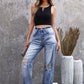 Distressed Bootcut Jeans