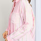 Davi & Dani Full Size Striped Color Block Curved Hem Shirt