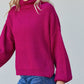 Zenana First Snow Ribbed Turtleneck Sweater