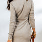 Cutout High Neck Ribbed Dress