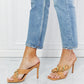 Cape Robbin Chunky Chain Detail Heels in Nude