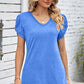 V-Neck Twisted Short Sleeve T-Shirt
