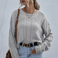 Cable-Knit Dropped Shoulder Cropped Sweater