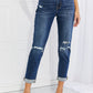 Vervet by Flying Monkey Full Size Distressed Cropped Jeans with Pockets