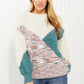 Davi & Dani On the Slopes Full Size Color Block Sweater