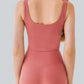 Cropped Square Neck Yoga Tank