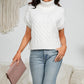 Cable-Knit Turtleneck Vest