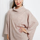 CY Fashion Leaves are Changing Full Size Cowl Neck Sweater