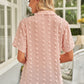 Swiss Dot Collar Short Sleeve Shirt