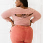 White Birch Hey Babe Full Size Lattice Detail Top