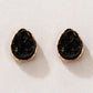 Two-Tone Crystal Pear Shape Earrings