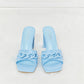 Cape Robbin Chain Detail Slide-On Heels in Blue