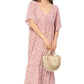 Ditsy Floral V-Neck Empire Waist Tiered Dress