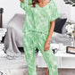 Tie-Dye V-Neck Tee and Joggers Lounge Set