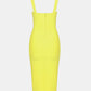 Split Zip-Back Sleeveless Bandage Dress