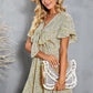 Ditsy Floral Flutter Sleeve Bow Detail Dress