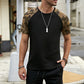 Camouflage Raglan Print Tee