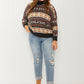 CY Fashion Reindeer Retreat Full Size Fair Isle Christmas Sweater