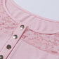 Contrast Lace Button Up Top