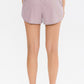 Two-Tone Drawstring Waist Faux Layered Athletic Shorts